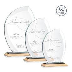 Wichita Bamboo/Black Flame Wood Award - Crystal Awards