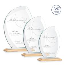Wichita Bamboo/White Flame Wood Award - Crystal Awards