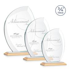 Wichita Bamboo/White Flame Wood Award - Crystal Awards