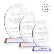 Wichita Prismatic on Newhaven Base Flame Crystal Award - Crystal Awards