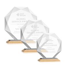 Kitchener Bamboo/Black Polygon Wood Award - Crystal Awards