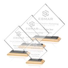 Wellington Bamboo/Black Diamond Wood Award - Crystal Awards