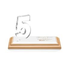 Northam Anniversary Bamboo/White Number Wood Award - Crystal Awards