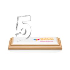 Northam Anniversary Full Color  Bamboo/White Number Wood Award - Crystal Awards