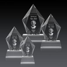 Devron 3D Clear on Base Polygon Crystal Award - Crystal Awards