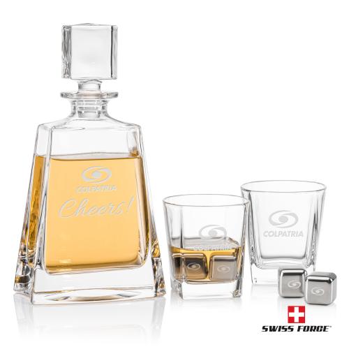 Corporate Gifts - Barware - Gift Sets - Arcadia Decanter Set & Ice Cubes