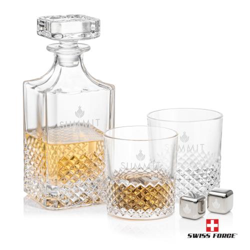 Corporate Gifts - Barware - Gift Sets - Tacoma Decanter Set & Ice Cubes
