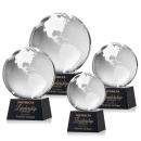 Globe Black on Robson Base Globe Crystal Award