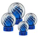 Genista Blue on Stanrich Base Globe Glass Award