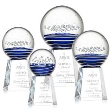 Tranquility Clear on Celestina Base Globe Glass Award - Art Glass Awards