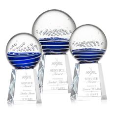 Tranquility Clear on Celestina Base Globe Glass Award - Glass Awards