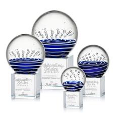 Tranquility Clear on Granby Base Globe Glass Award - Art Glass Awards