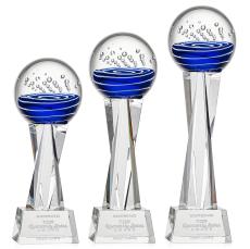 Tranquility Clear on Grafton Base Globe Glass Award - Crystal Awards