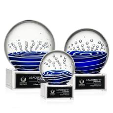 Tranquility Clear on Hancock Base Globe Glass Award - Art Glass Awards