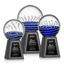 Tranquility Globe on Tall Marble Base Glass Award