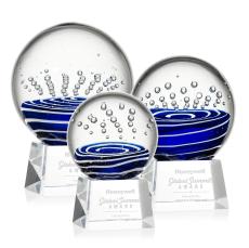 Tranquility Clear on Robson Base Globe Glass Award - Crystal Awards