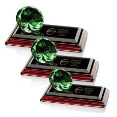 Employee Gifts - Gemstone Emerald on Albion Crystal Award