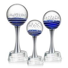 Tranquility Clear on Wilshire Base Globe Glass Award - Glass Awards