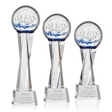 Starburst Clear on Grafton Base Globe Glass Award - Glass Awards