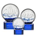 Starburst Blue on Paragon Base Globe Glass Award