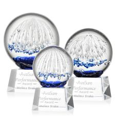 Starburst Clear on Robson Base Globe Glass Award - Glass Awards