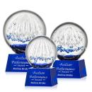 Starburst Blue on Robson Base Globe Glass Award