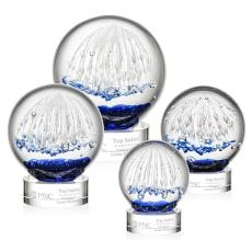 Starburst Clear on Stanrich Base Globe Glass Award - Glass Awards