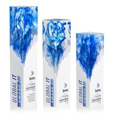 Brandino Full Color Blue Towers Acrylic Award - Full Color Imprint