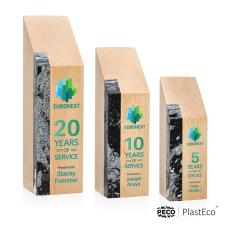 Verde PlastEco Full Color Charcoal Towers Wood Award - Full Color Imprint