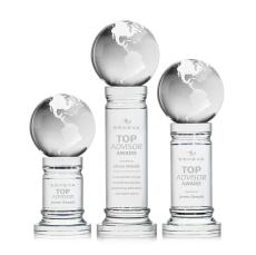 Globe Globe on Colverstone Base Crystal Award - Awards and Trophies