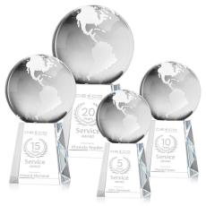 Globe Globe on Celestina Base Crystal Award - Awards and Trophies