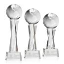 Globe Clear on Grafton Base Globe Crystal Award