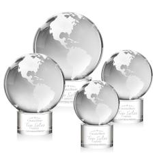 Globe Clear on Marvel Base Globe Crystal Award - Globe Awards