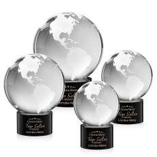 Globe Black on Marvel Base Globe Crystal Award - Globe Awards