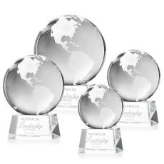 Globe Clear on Robson Base Globe Crystal Award - Globe Awards