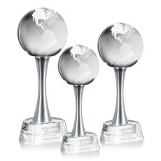 Globe Globe on Willshire Base Crystal Award - Globe Awards