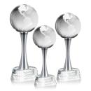 Globe Globe on Willshire Base Crystal Award