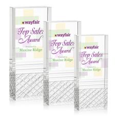 Hilldale Full Color Rectangle Crystal Award - Full Color Imprint