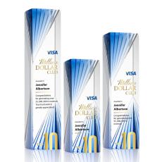 Aurelia Full Color Towers Crystal Award - Colored Crystal Awards