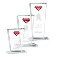 Employee Gifts - Regina Gemstone Ruby Crystal Award