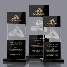 Basilia 3D Black Rectangle Crystal Award - 3D Crystal Awards