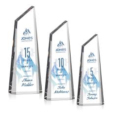 Employee Gifts - Akron Tower Full Color Peaks Crystal Award