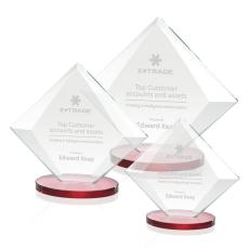 Employee Gifts - Teston Red Diamond Crystal Award