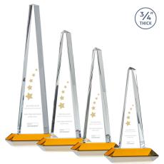 Majestic Tower Amber Towers Crystal Award - Awards and Trophies