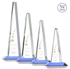 Majestic Tower Sky Blue Towers Crystal Award - Awards and Trophies