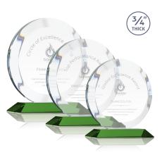 Gibralter Green  Circle Crystal Award - Awards and Trophies