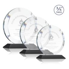 Gibralter Black Circle Crystal Award - Awards and Trophies