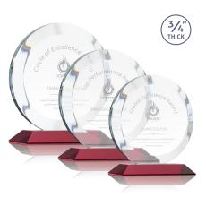 Gibralter Red Circle Crystal Award - Awards and Trophies