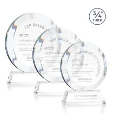 Gibralter Clear on Newhaven Base Circle Crystal Award - Awards and Trophies