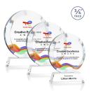 Gibralter Full Color Clear on Newhaven Base Circle Crystal Award